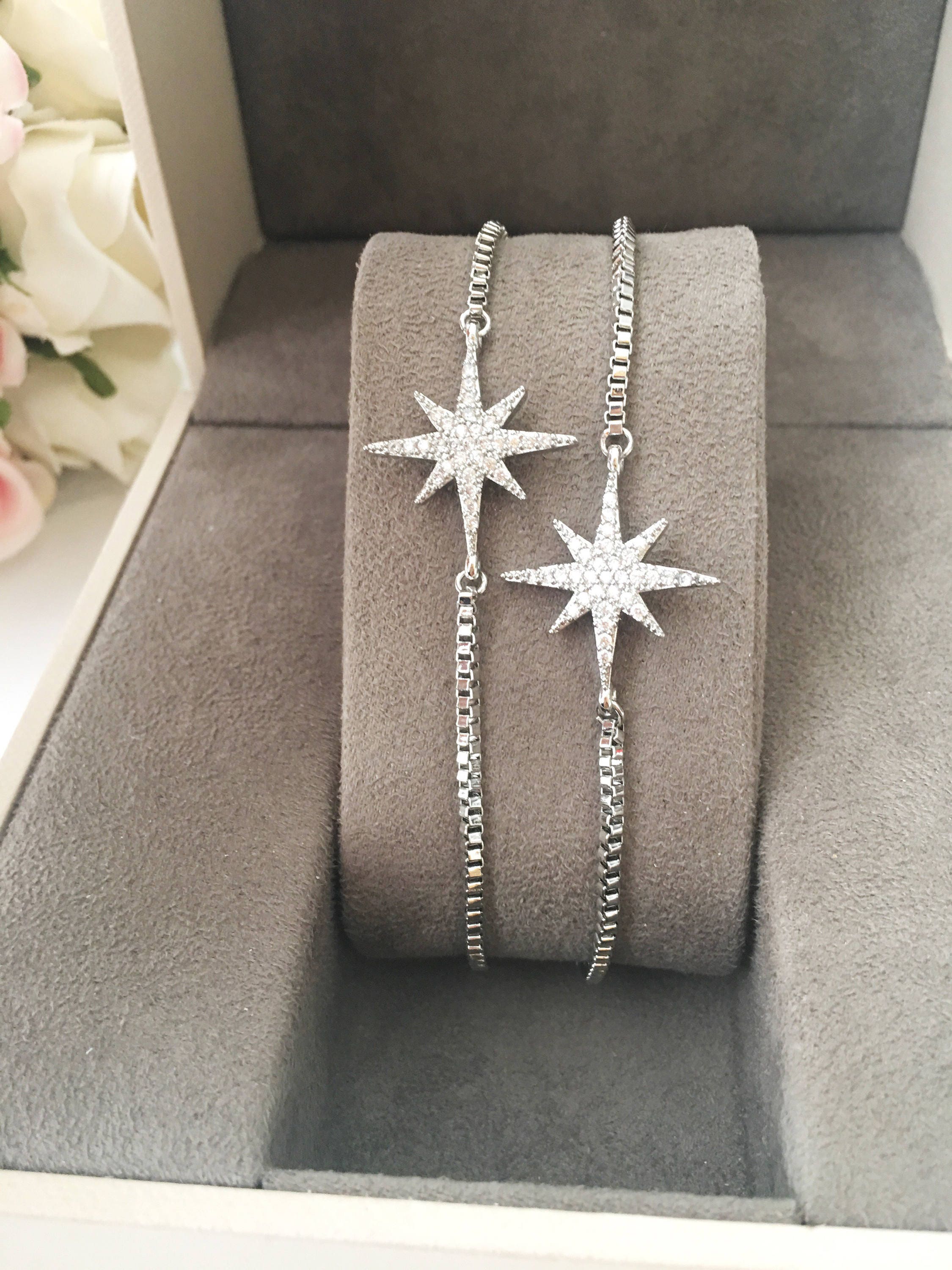 Star bracelet silver star bracelet star jewellery | Etsy