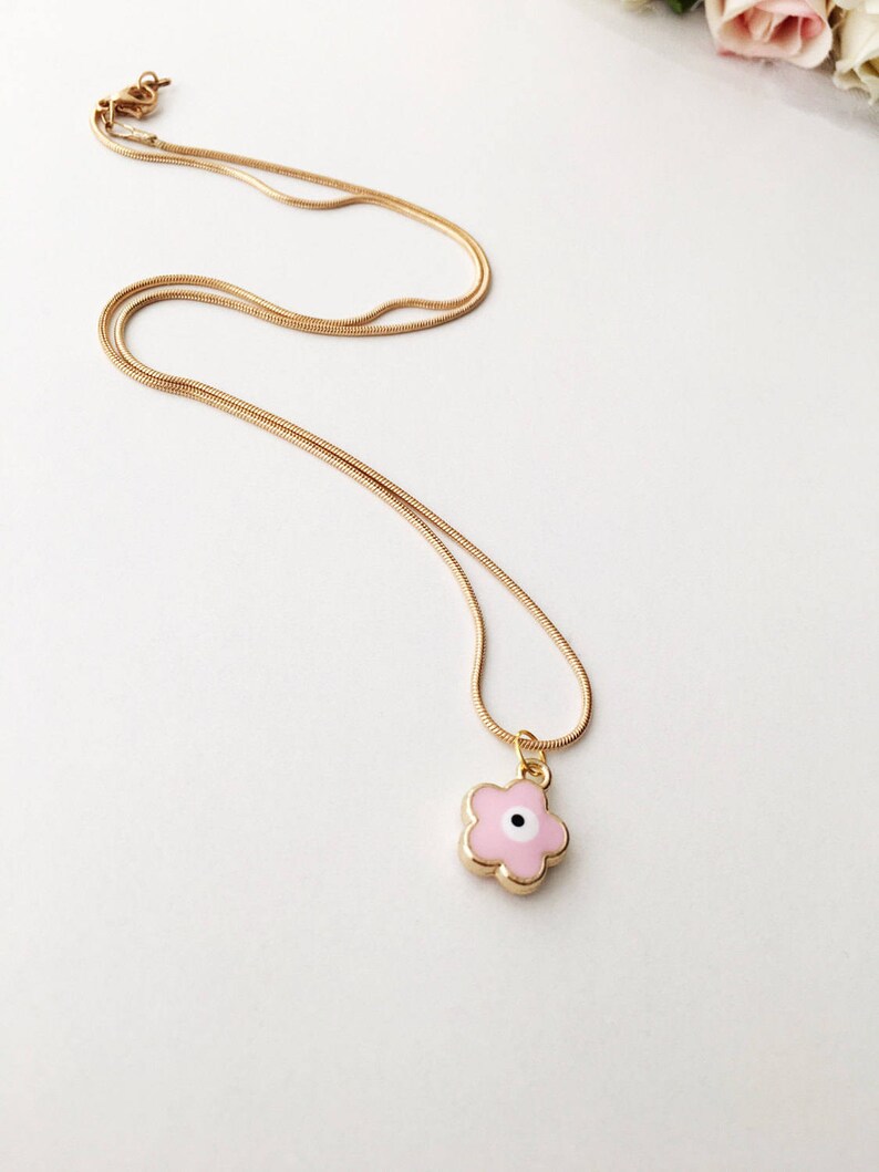 Four Clover Leaf Evil Eye Necklace Choker Necklace Clover Etsy