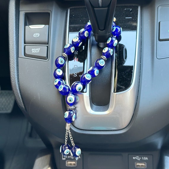 Evil Eye Car Mirror Charm, Greek Komboloi Car Accessories, New Car Gift for Women Men