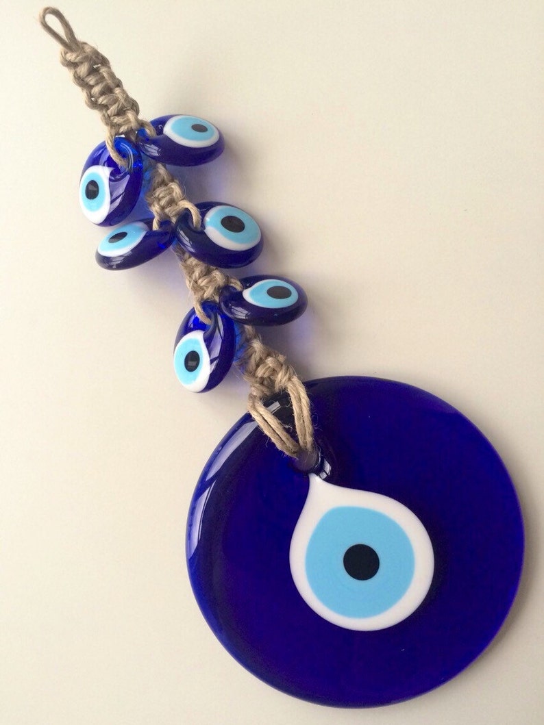 SALE large evil eye wall hanging Evil eye wall hanging nazar boncuk evil eye wall decor nazar bead large evil eye macrame wall han image 3