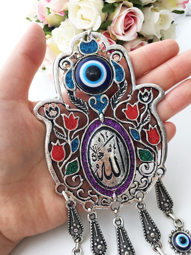Hamsa Wall Decor Mosaic Wall Art Hamsa Evil Eye Wall - Etsy