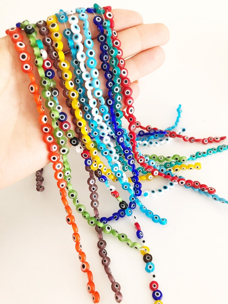 Evil Eye beads 6mm BULK strand of 60 to 600 beads 6mm evil Etsy
