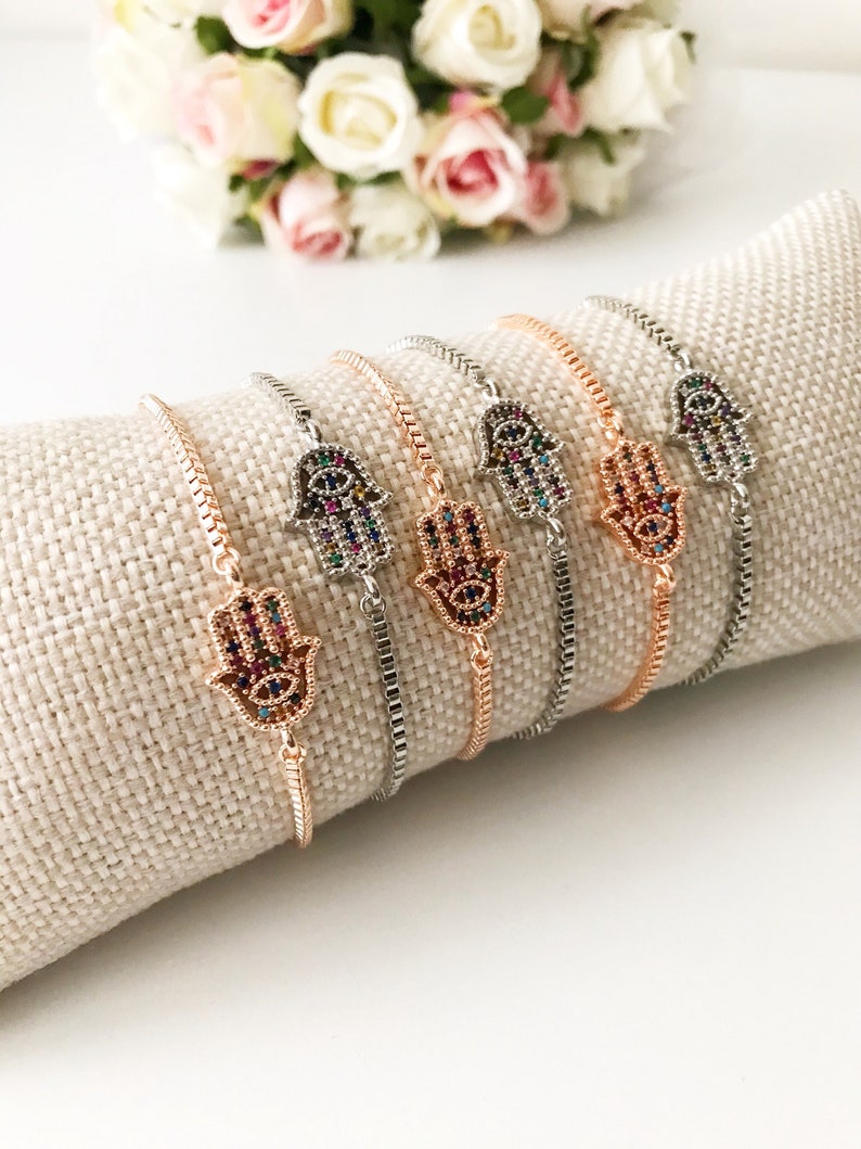 Hamsa Bracelet Hamsa Charm Bracelet Hamsa Hand Jewelry Etsy