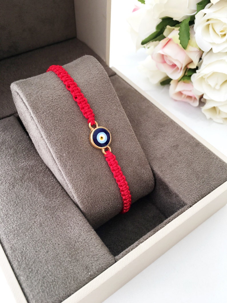 Red String Evil Eye Bracelet Red String Bracelet Blue Evil Etsy
