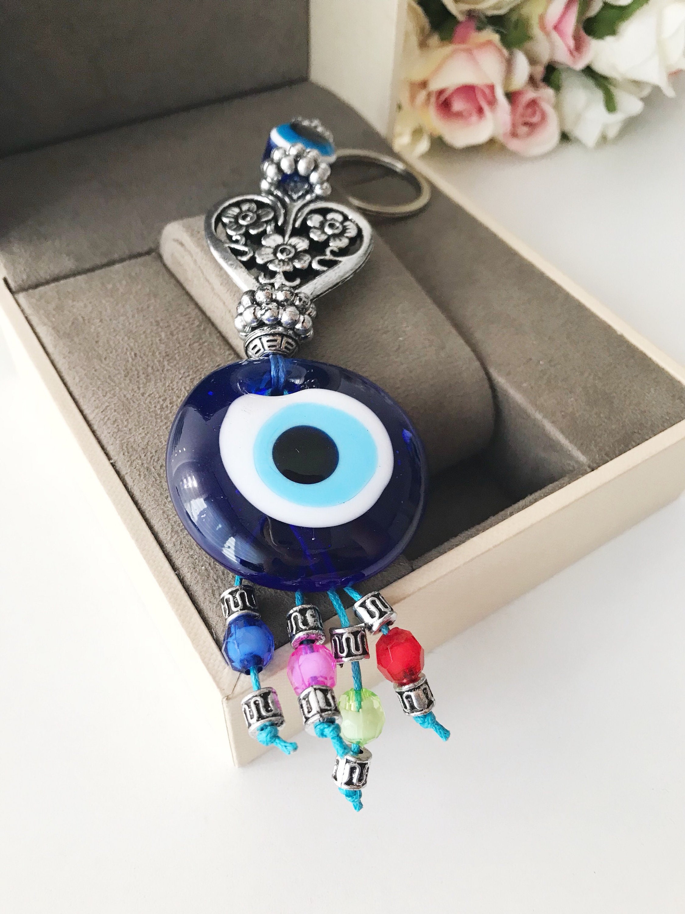 Evil eye key chain evil eye keychain evil eye key ring evil Etsy