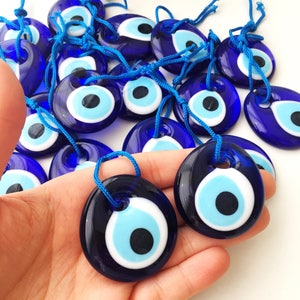 100 pcs blue evil eye charm beads 4.5cm evil eye charm glass evil eye beads turkish evil eye nazar boncuk maldeojo beads nazar b image 1