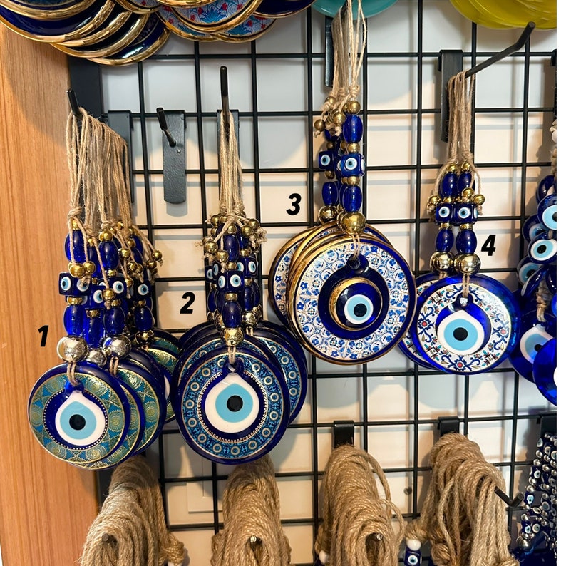Evil Eye Wall Hanging, 50% SALE, House Protection, Authentic Wall Decor, Christmas Gift Ideas, New Home Gift, Greek Evil Eye image 1