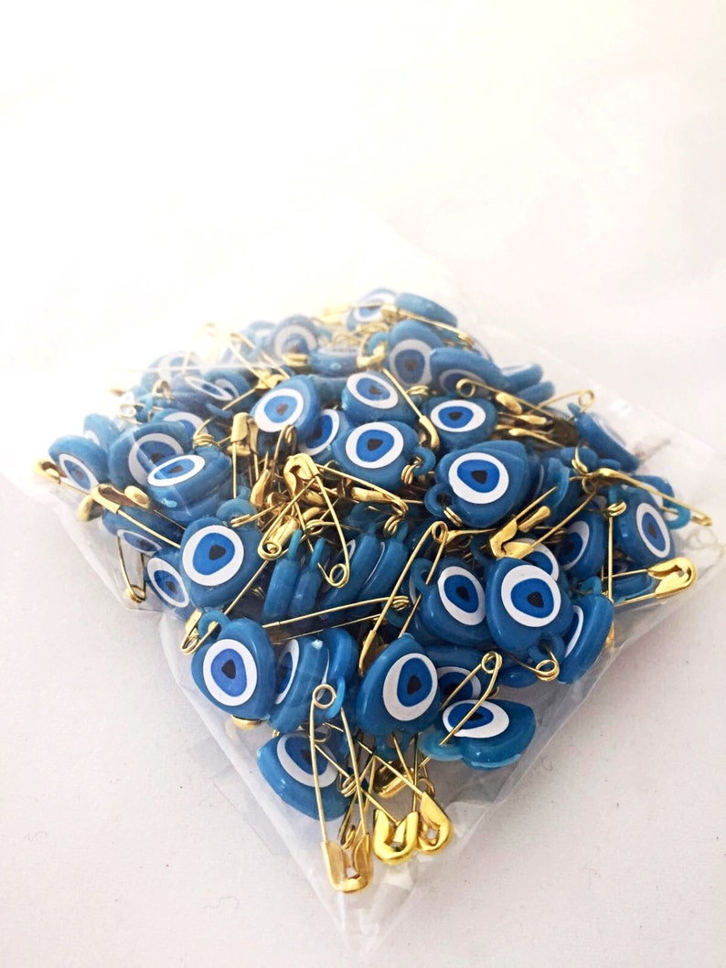 50 SALE 100 Pcs Evil Eye Safety Pins Evil Eye Beaded Etsy