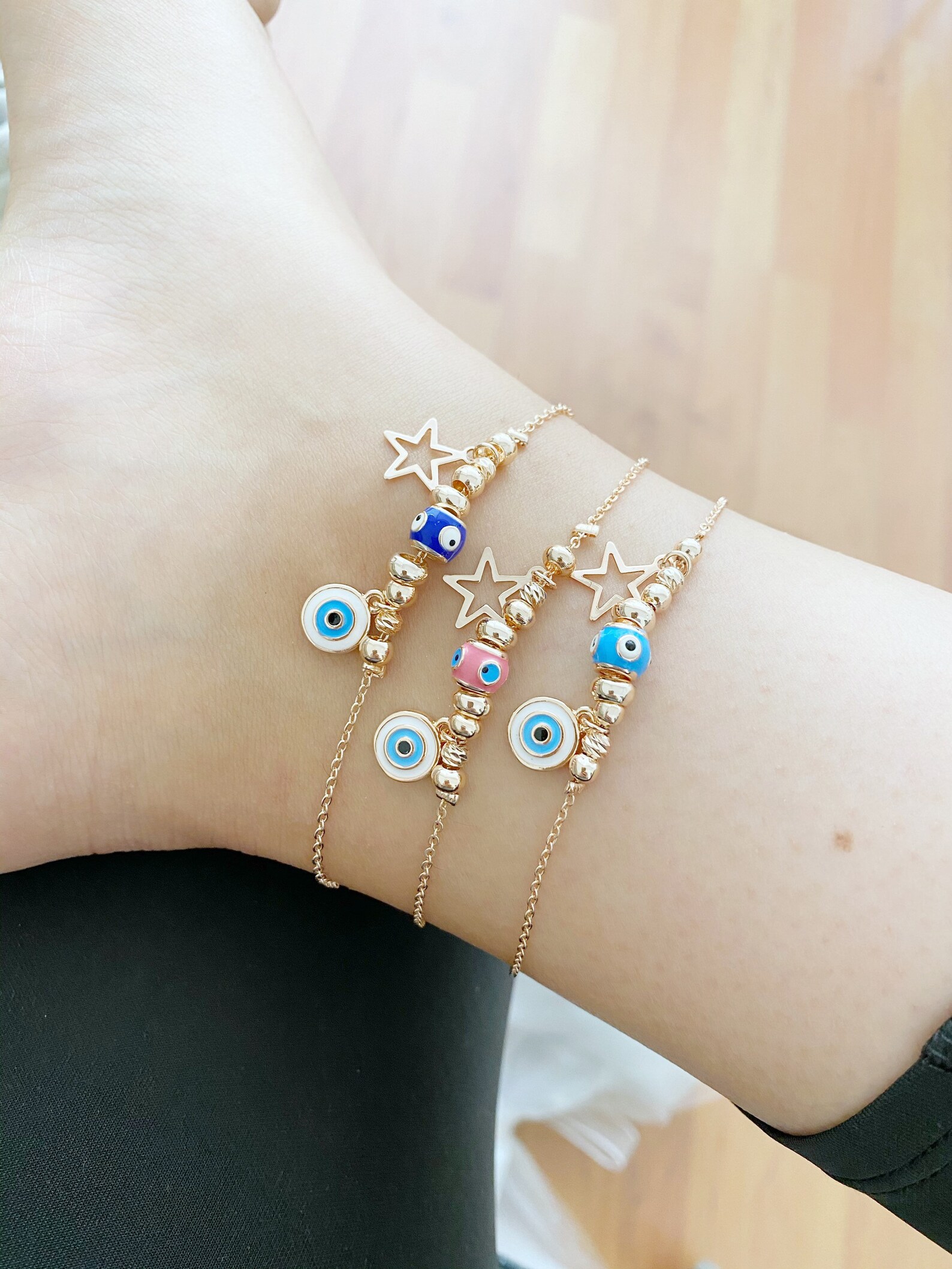 Evil Eye Anklet Ankle Bracelet Evil Eye Jewelry Lucky Eye Etsy