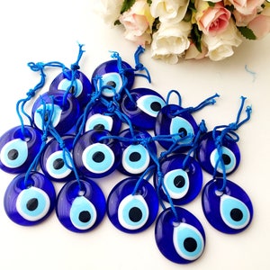 100 pcs blue evil eye charm beads 4.5cm evil eye charm glass evil eye beads turkish evil eye nazar boncuk maldeojo beads nazar b image 2