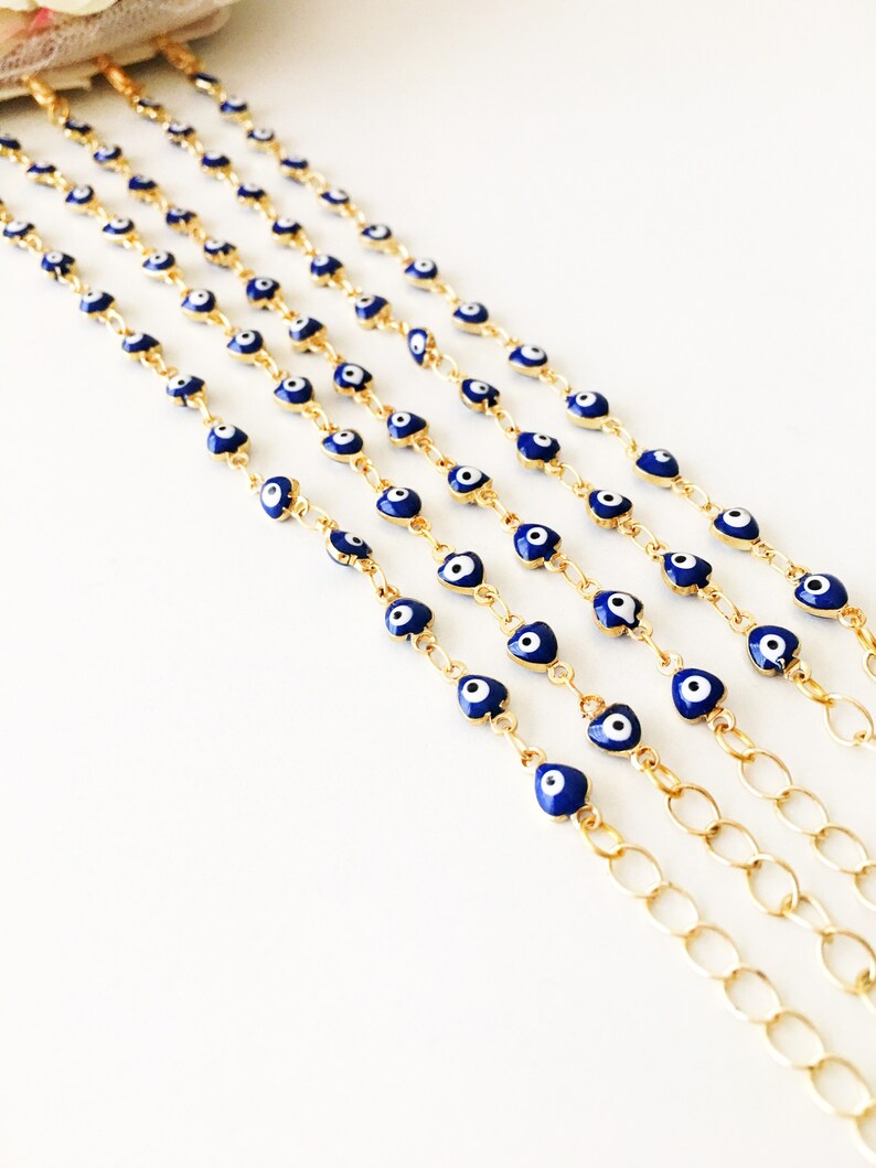 Blue evil eye bracelet evil eye chain bracelet turkish evil Etsy México