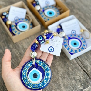 Greek Evil Eye Wall Hanging, Christmas Home Decor, Housewarming Gift, Christmas Ornament, Evil Eye Home Decor, House Protection image 3