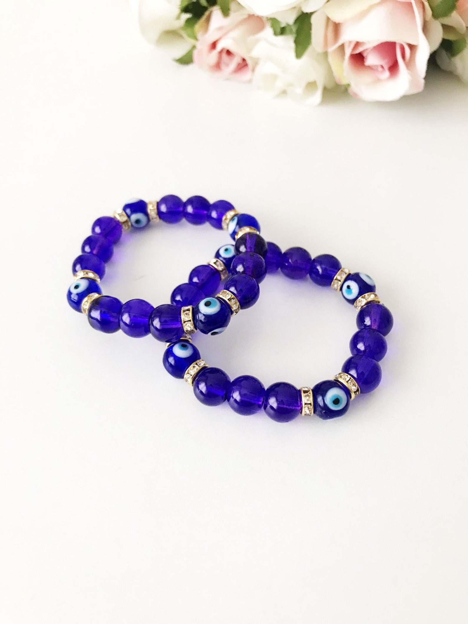 Baby Evil Eye Bracelet Evil Eye Bracelet Glass Eye Bead Etsy