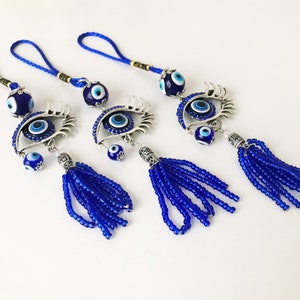 Evil Eye Wall Hanging Blue Glass Evil Eye Bead Evil Eye Home - Etsy