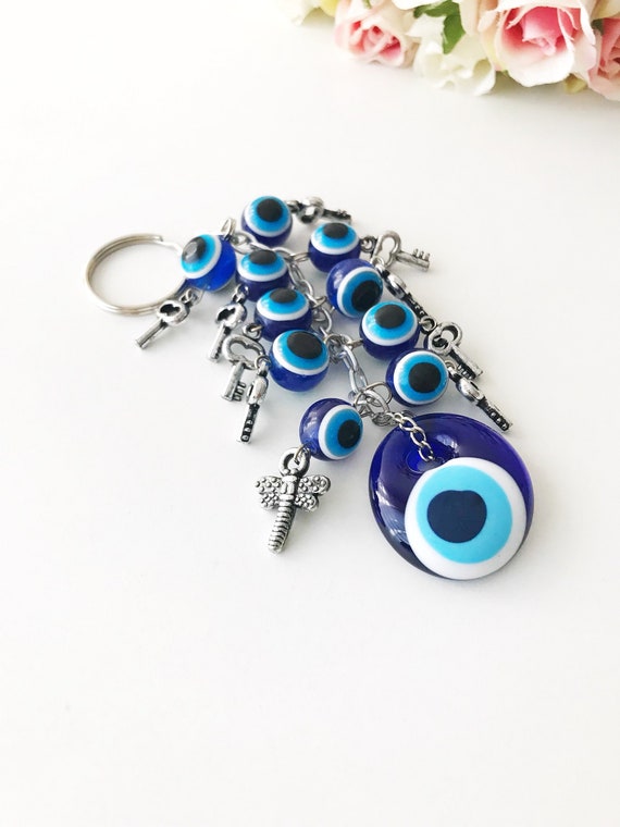 Evil Eye Key Chain Evil Eye Keychain Evil Eye Key Ring Evil Etsy