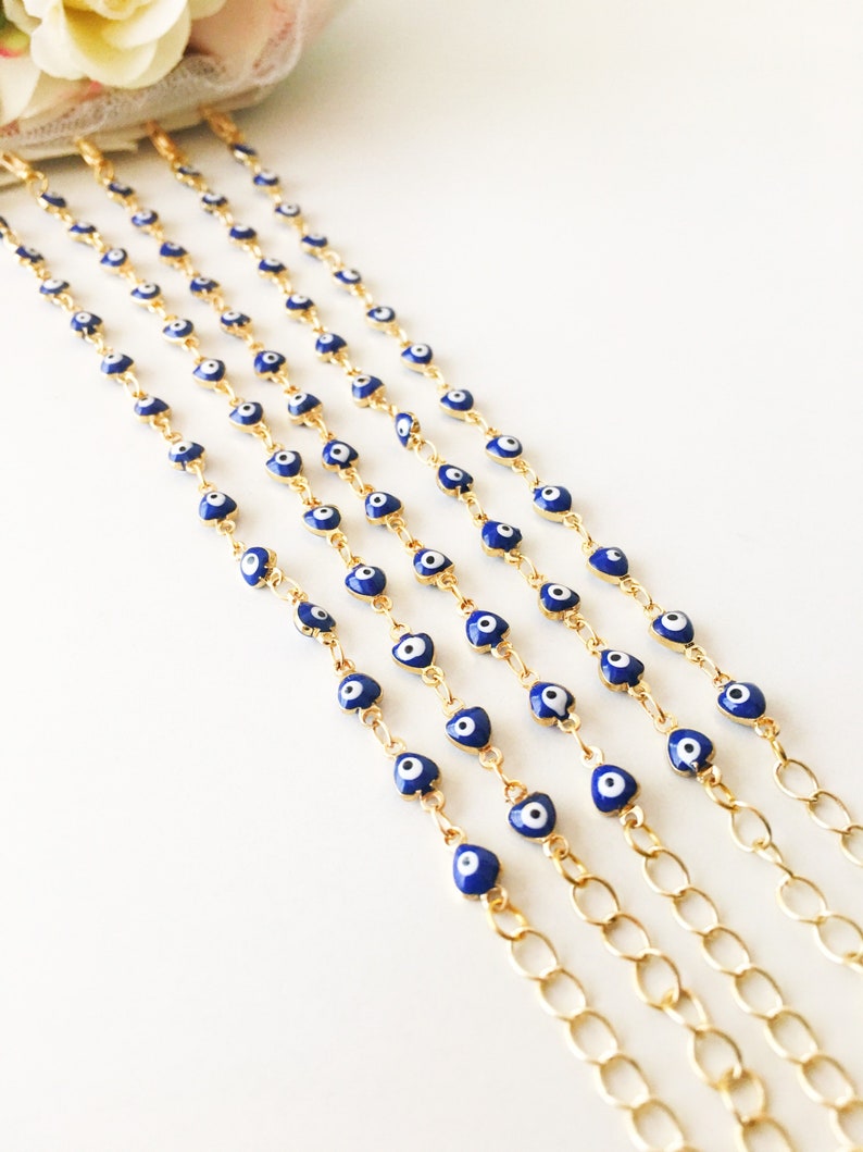Blue evil eye bracelet evil eye chain bracelet turkish evil Etsy México