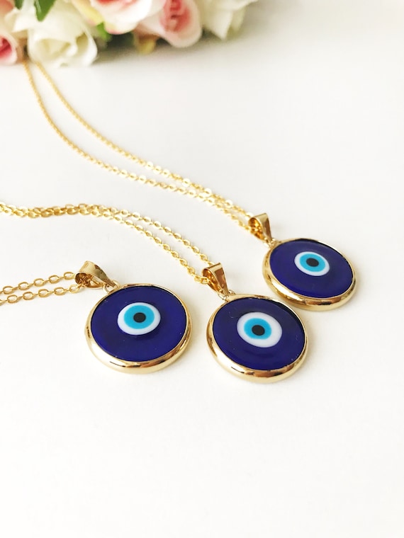 Evil Eye Necklace Blue Evil Eye Bead Evil Eye Charm Necklace Nazar Boncuk Glass Evil Eye Bead Turkish Evil Eye Silver Necklace Jewelry Etsy Norway