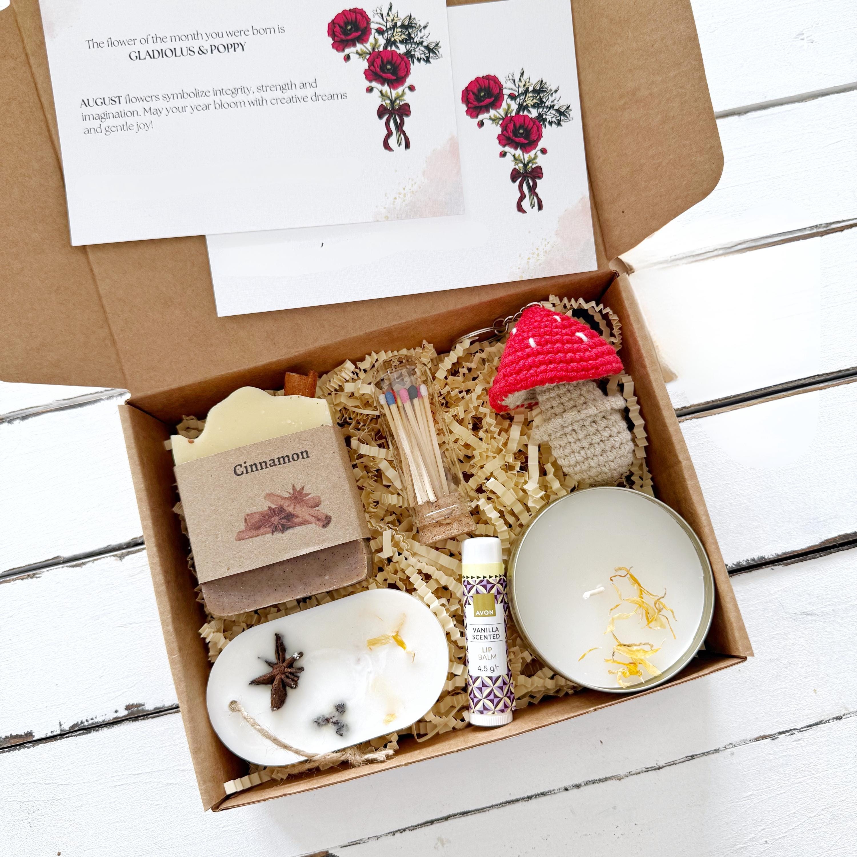 Personalized Birth Flower Gift Box - Birthday Gift for Her, Best Friend ...