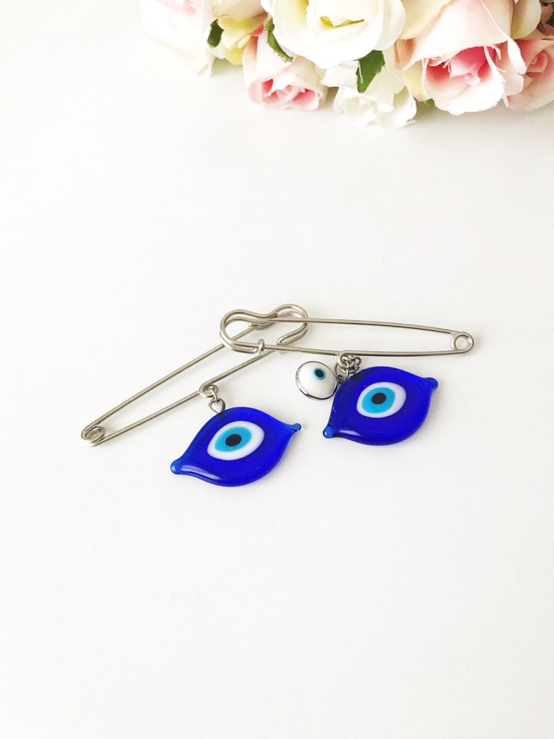 Evil Eye Bead Evil Eye Safety Pin Murano Evil Eye Bead Etsy