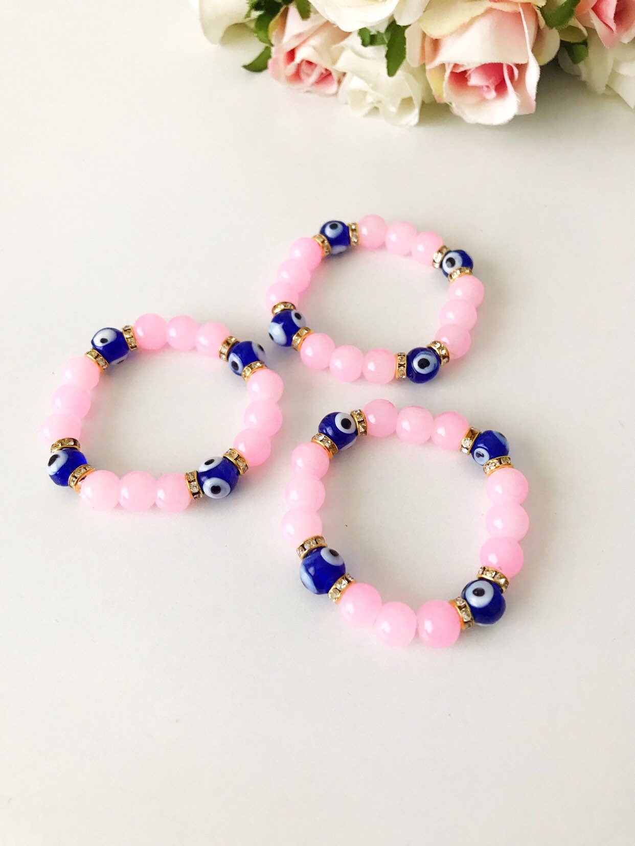 Baby Evil Eye Bracelet Evil Eye Bracelet Glass Eye Bead Etsy