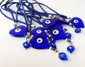 Evil eye pendant, car mirror charm, blue glass evil eye bead, evil eye rear view mirror, turkish evil eye, good luck gift, new car gift