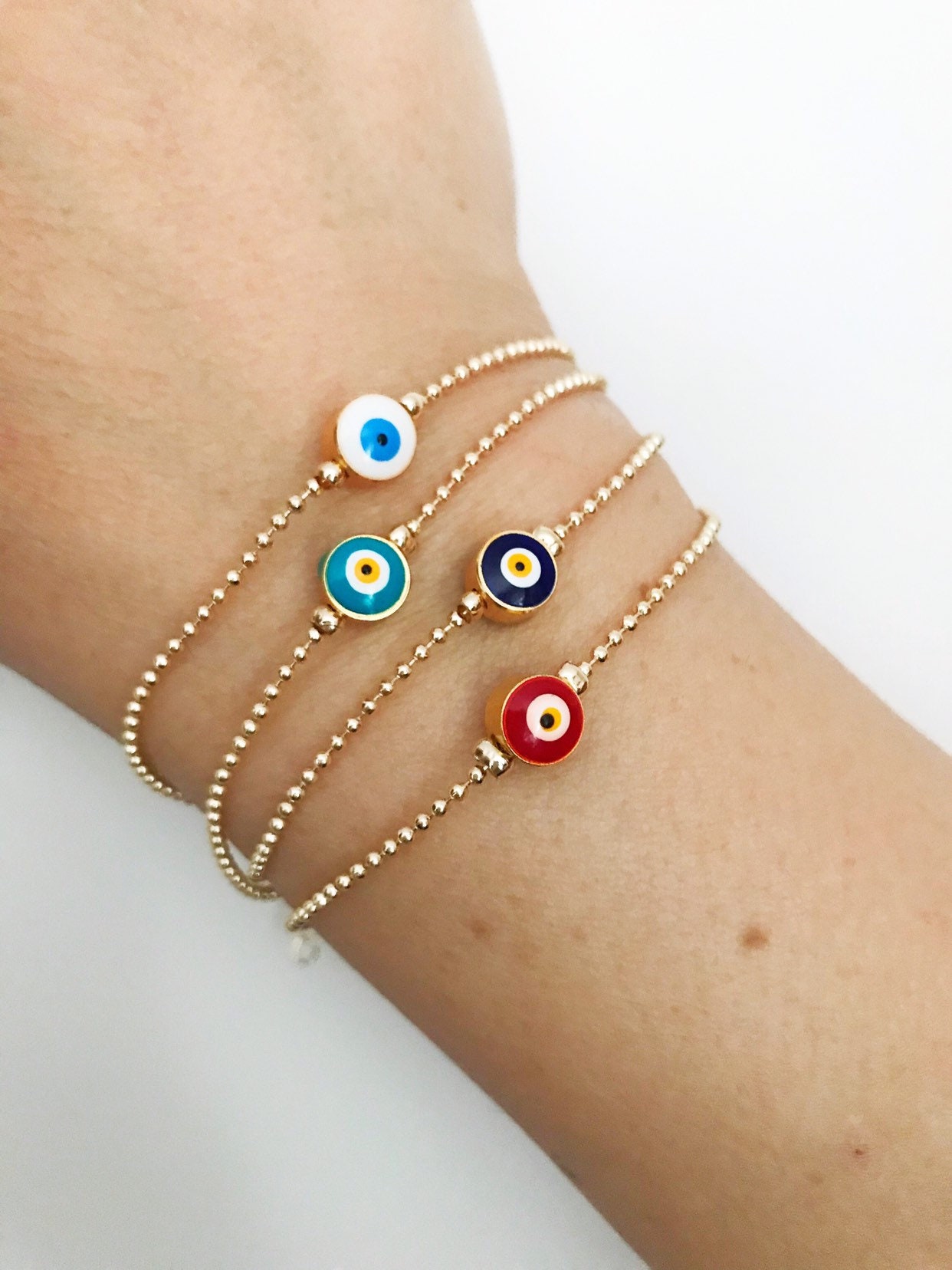 Evil Eye Bracelet Gold Evil Eye Jewelry Gold Chain Bracelet Etsy