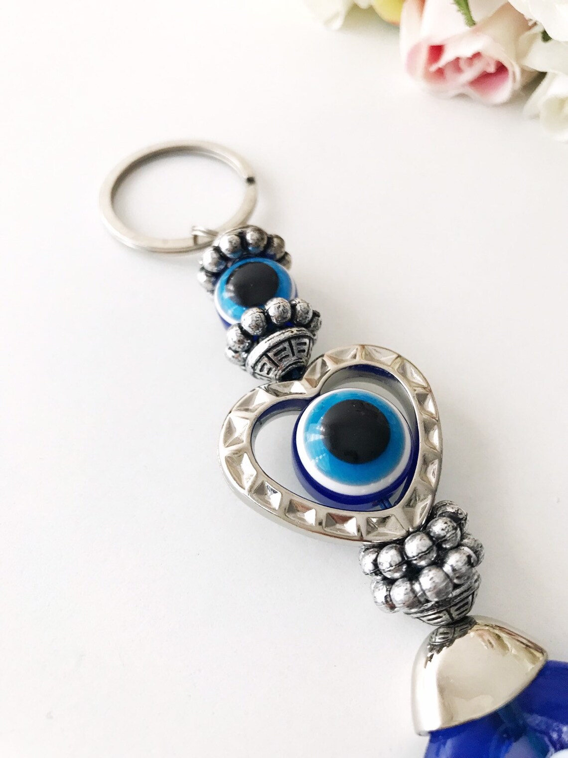 Evil Eye Key Chain Evil Eye Keychain Evil Eye Key Ring Evil Etsy