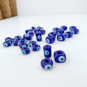 NBEADS Alrededor De 33 Cuentas De Corazón Contra El Mal De Ojo, Cuentas Espaciadoras De Ojo Turco De Ojo Turco Con Agujero De 0.059 Pulgadas Para Hacer Collares, Pulseras Y Joyas