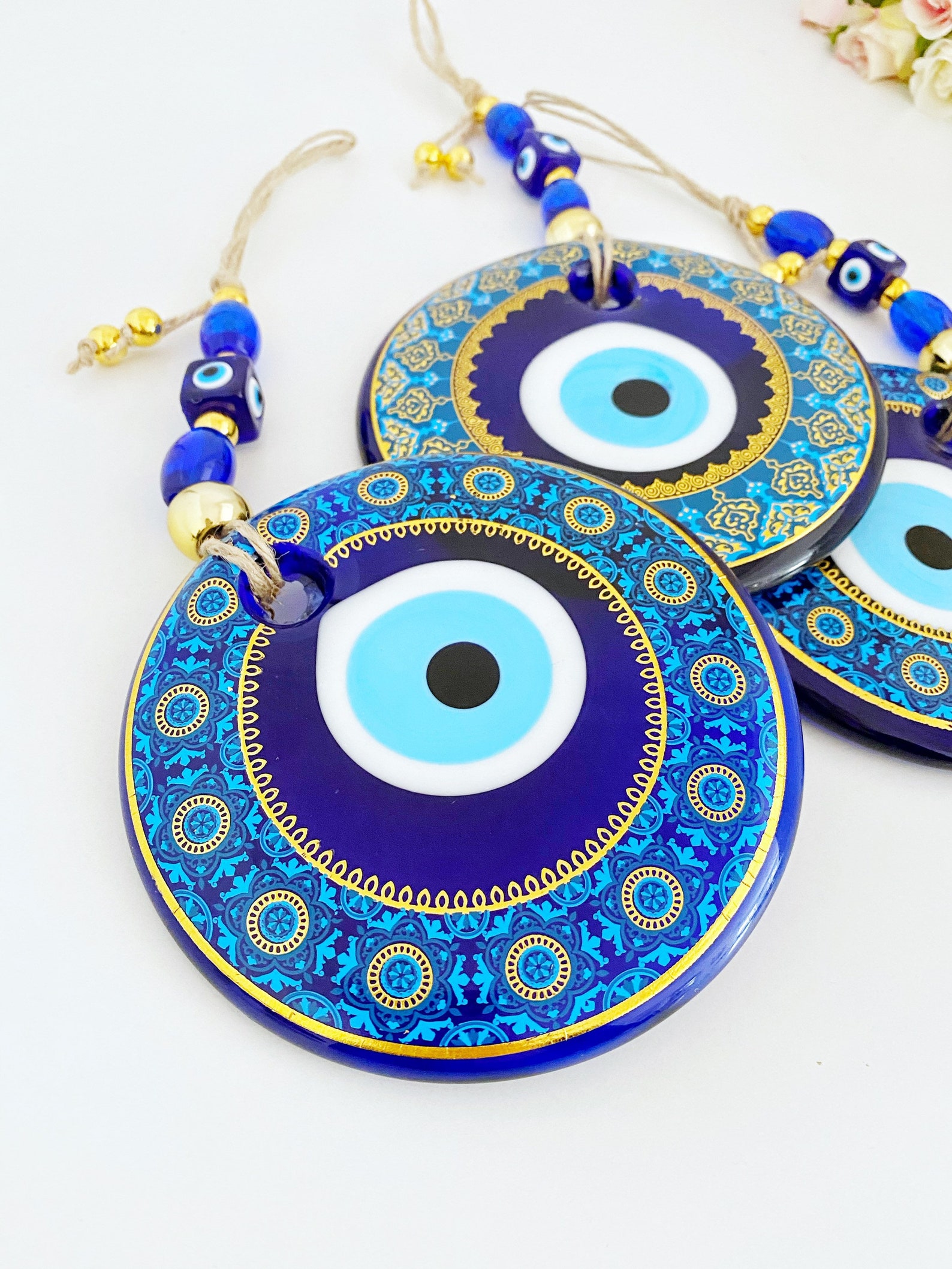 Evil Eye Wall Hanging Painted Wall Hanging Large Evil Eye Etsy