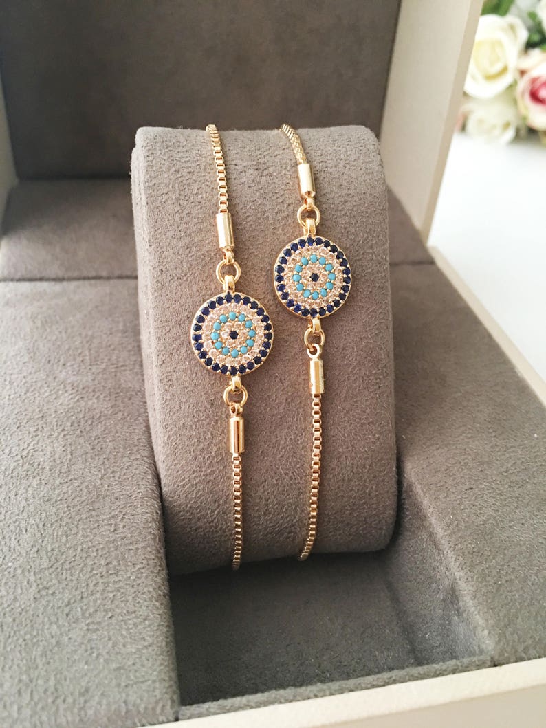 Evil eye bracelet zirconia bracelet evil eye tennis Etsy