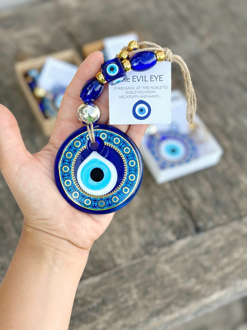 Greek Evil Eye Wall Hanging, Christmas Home Decor, Housewarming Gift, Christmas Ornament, Evil Eye Home Decor, House Protection image 10