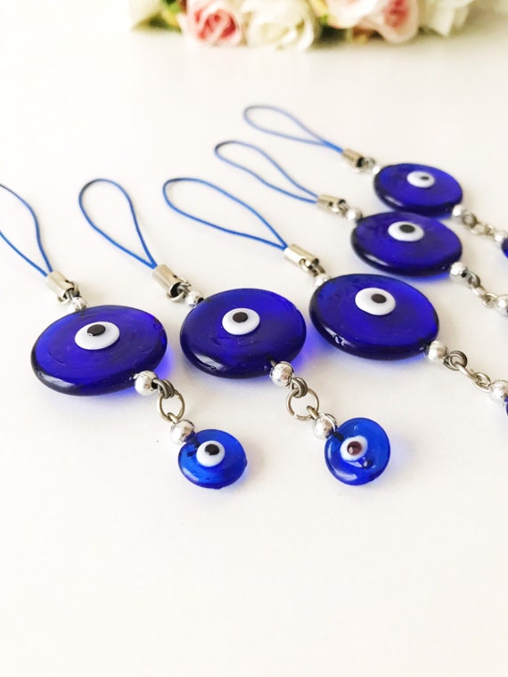 Ornement Croix Pendentif Turc Bleu Mauvais Œil - Protection Voiture Et Maison