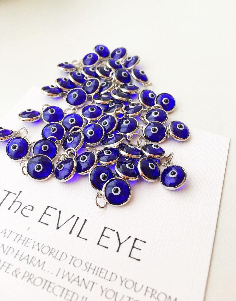 Evil Eye Charm Blue Evil Eye Beads Glass Evil Eye Charms Etsy
