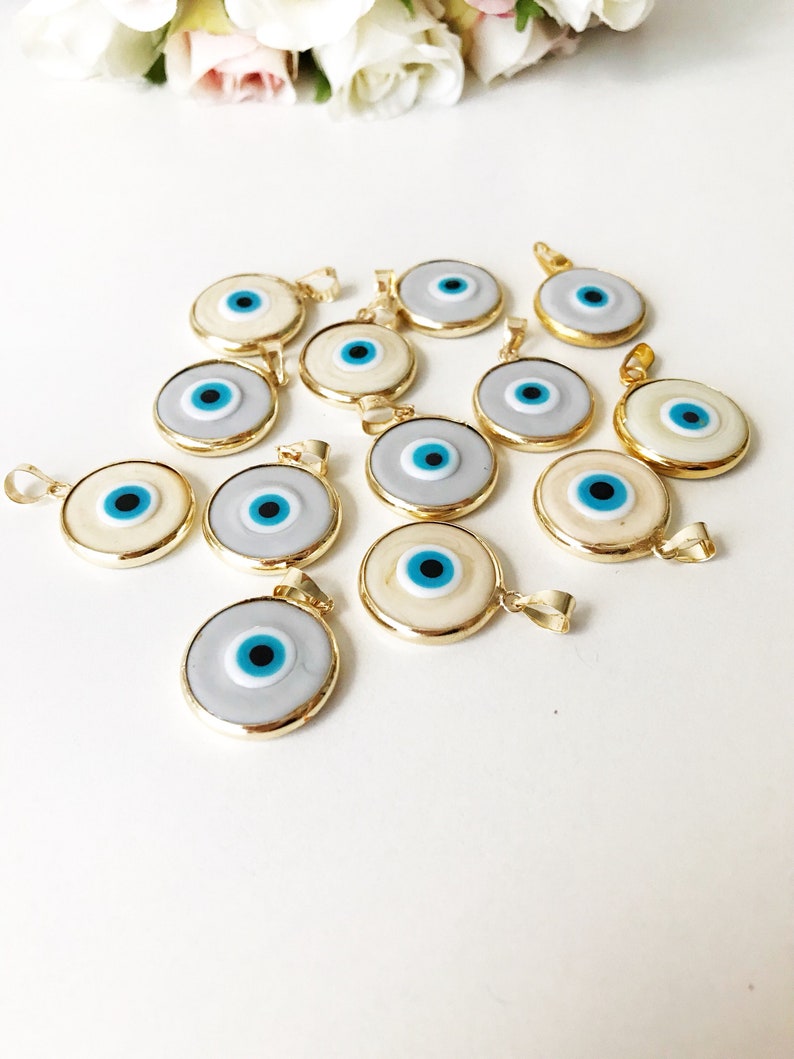 Evil Eye Beads 5 Pcs Murano Glass Beads Evil Eye Charm for Etsy