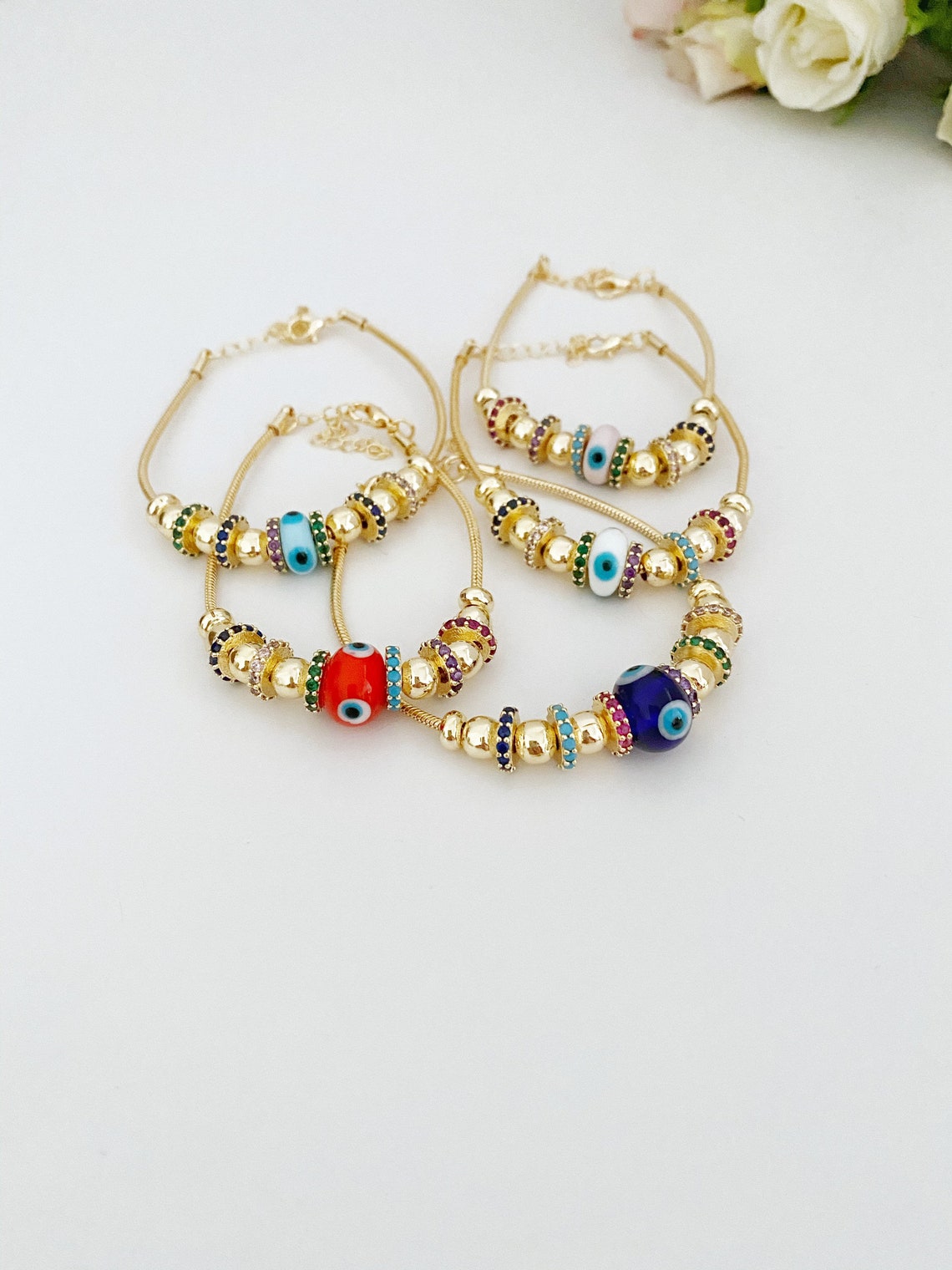 Evil Eye Bracelet Authentic Pandora Bracelet Gold Chain Etsy