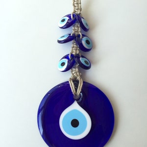 SALE large evil eye wall hanging Evil eye wall hanging nazar boncuk evil eye wall decor nazar bead large evil eye macrame wall han image 4