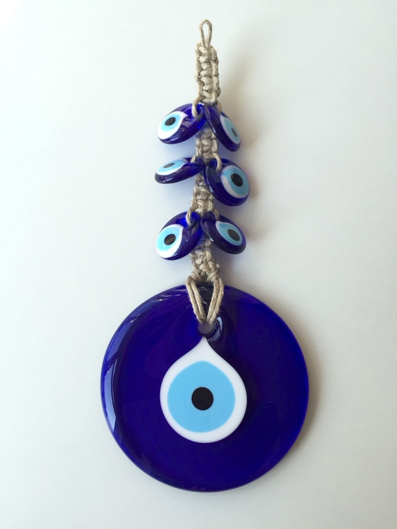 SALE large evil eye wall hanging Evil eye wall hanging nazar boncuk evil eye wall decor nazar bead large evil eye macrame wall han image 4