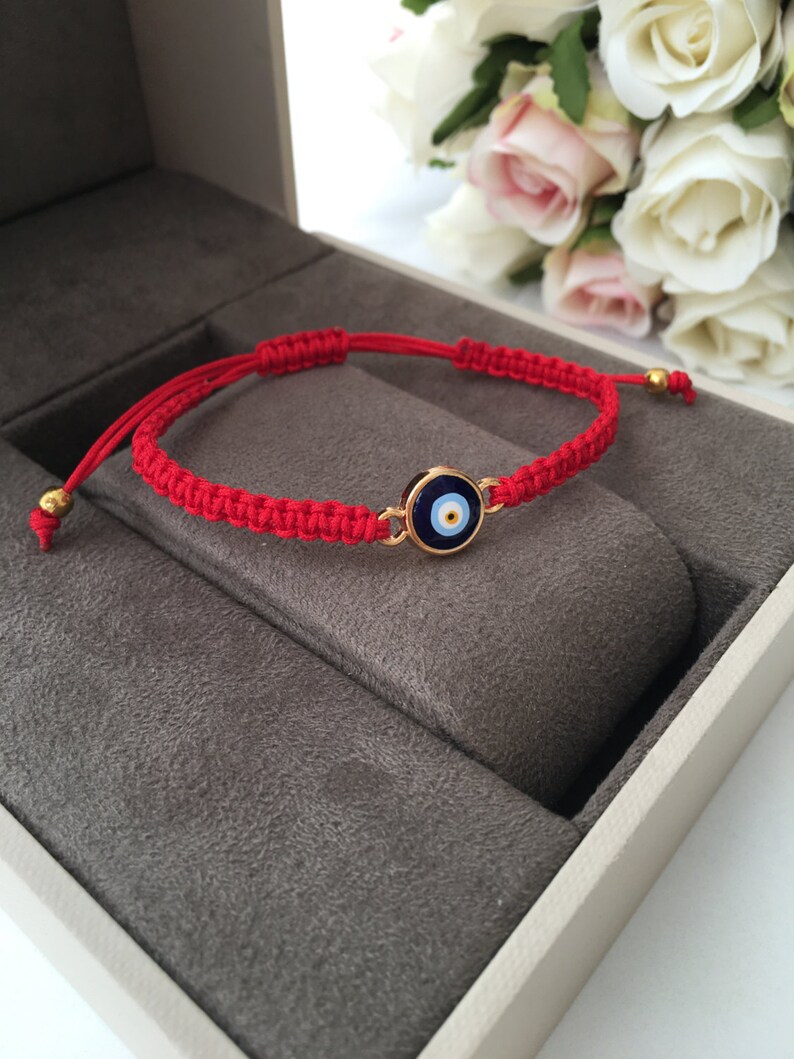 Red String Evil Eye Bracelet Red String Bracelet Blue Evil Etsy