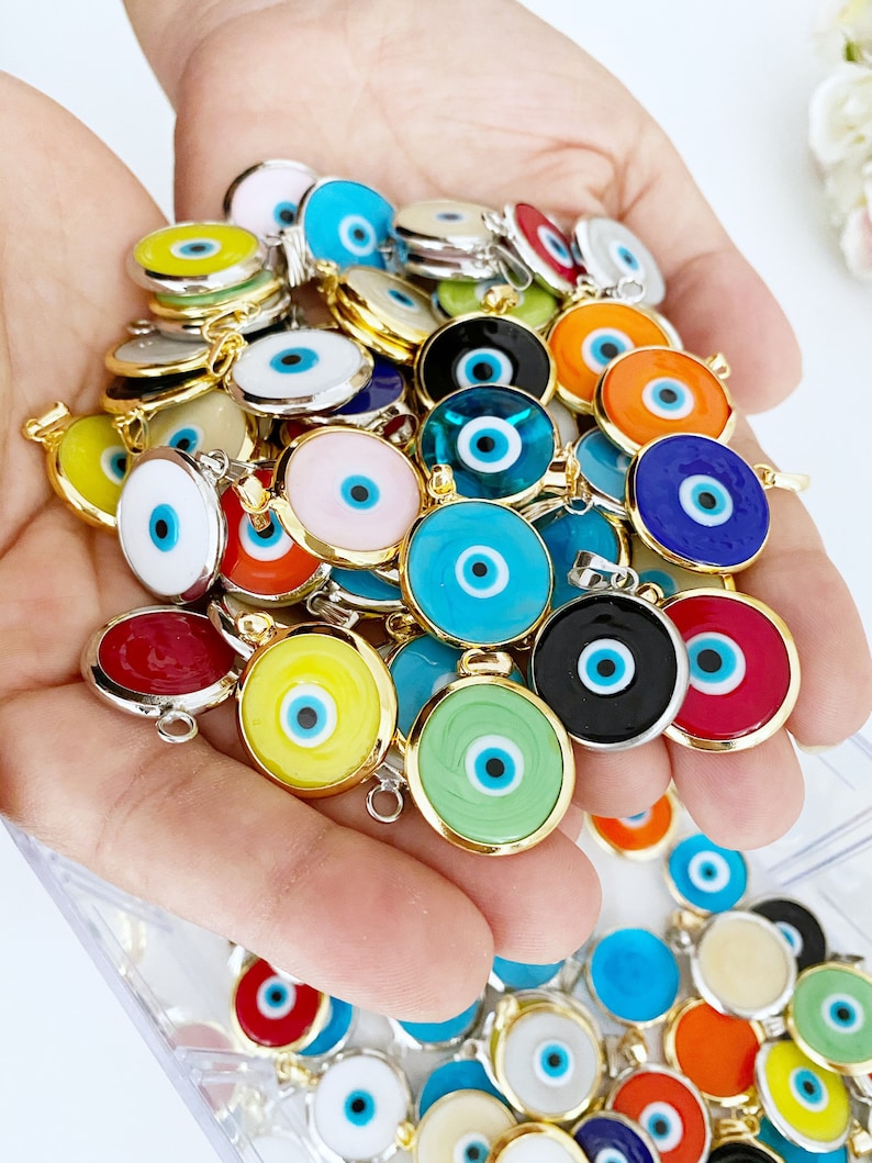 Handmade Glass Evil Eye Bead Murano Evil Eye Charm Evil Eye Etsy