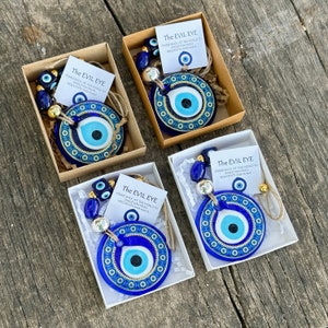 Greek Evil Eye Wall Hanging, Christmas Home Decor, Housewarming Gift, Christmas Ornament, Evil Eye Home Decor, House Protection