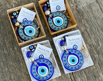 Greek Evil Eye Wall Hanging, Christmas Home Decor, Housewarming Gift, Christmas Ornament, Evil Eye Home Decor, House Protection