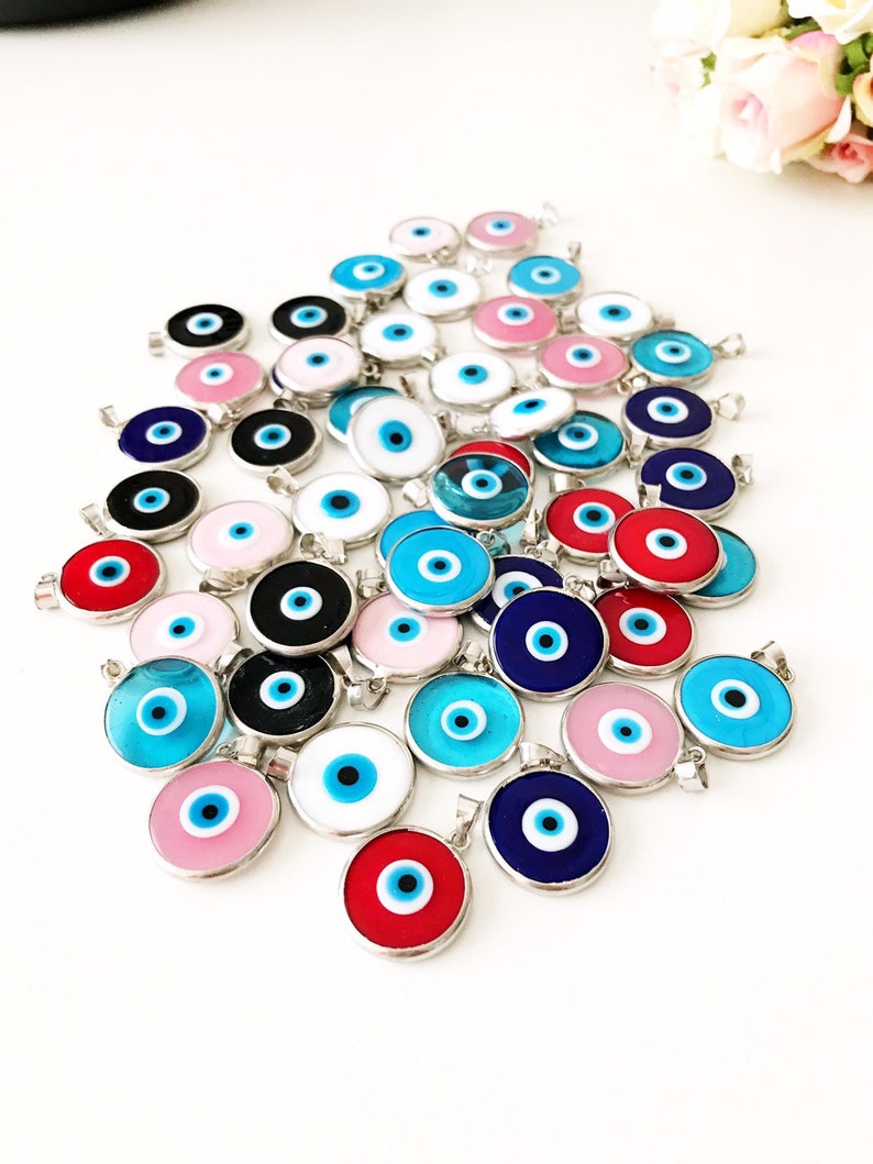 Evil Eye Bead Bulk Murano Glass Beads Evil Eye Pendant Etsy