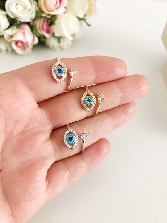 Gold Evil Eye & Hamsa Ring 24-Pack