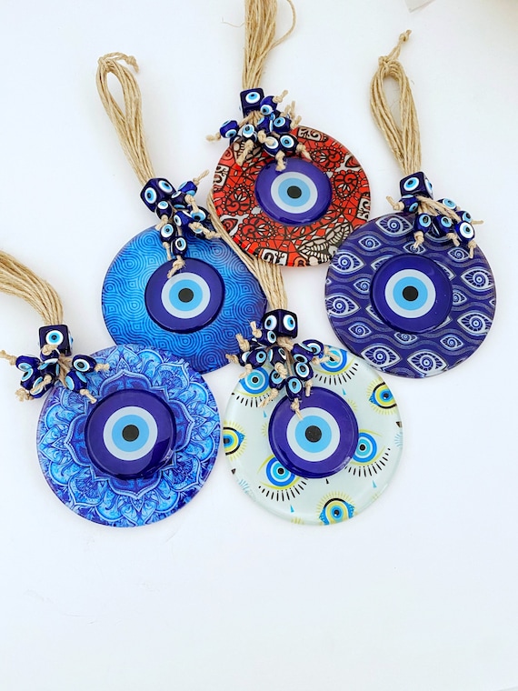 Evil Eye Wall Hanging Mosaic Glass Wall Decor Evil Eye Beads