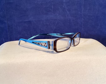 Vintage SKETCHERS Women Eyeglass Frames Brown/Blue SK2000 w/open metalwork accents