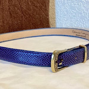 Elaine Coyne 1981 Signed Copper Concho Leather Belt Adjustable 25-29\