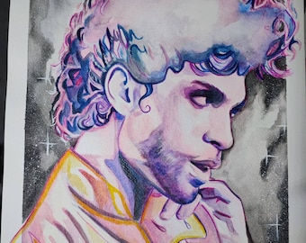 Acuarela del artista Prince
