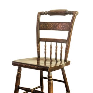 Hitchcock Vintage Harvest Chair - Painted Stencil Chair
