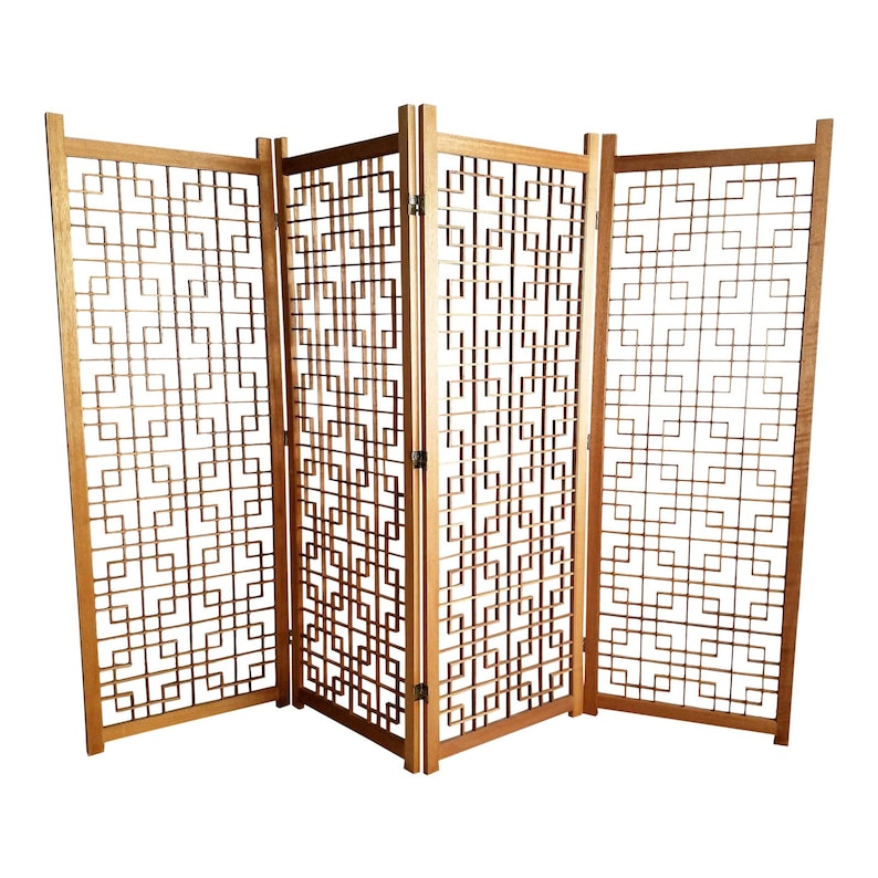 Mid Century Room Divider >> Vintage Teak Screen Mid Century Room Divider Geometric Etsy Mid Century Room Divider >> Vintage Teak Screen Mid Century Room Divider Geometric Etsy