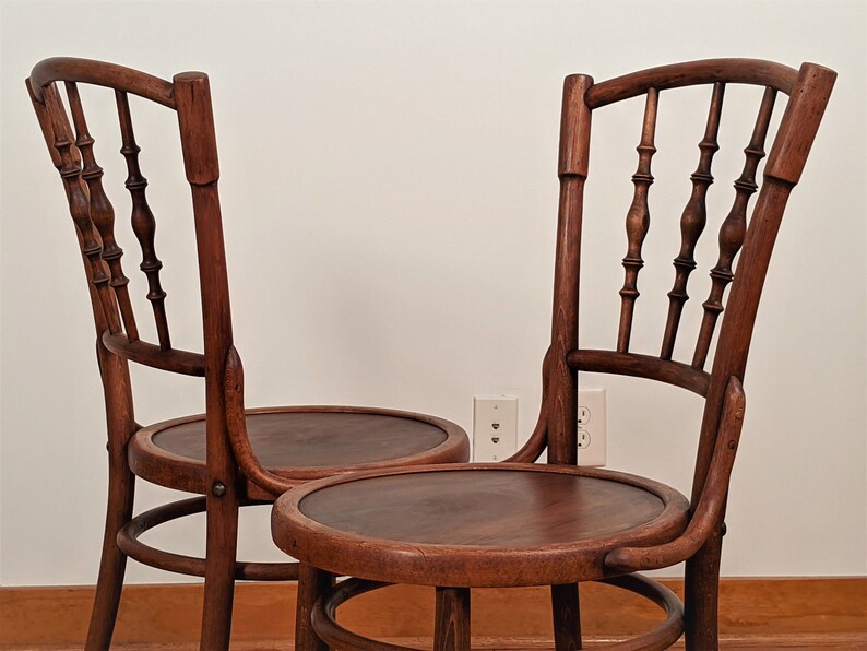 Antique Bentwood Spindle Back Chairs Ensemble de 6 chaises | Etsy
